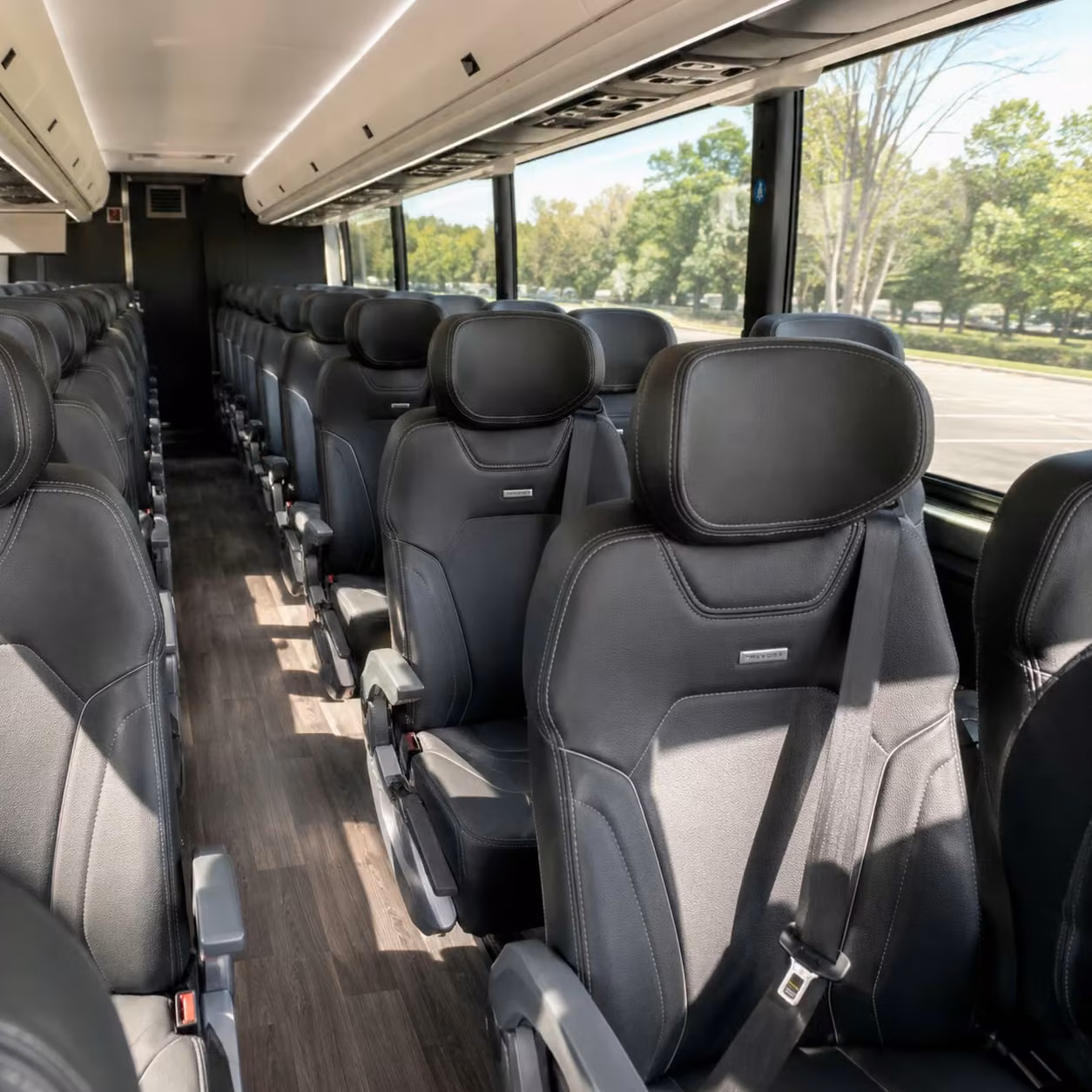 brockton charter bus rental inside